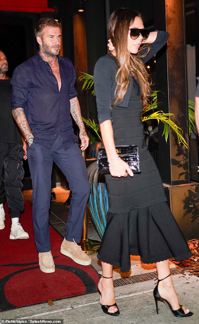 Estoy en Miami: David, de 48 años, y Victoria Beckham, de 49, disfrutaron de una cita nocturna doble con Lionel Messi, de 36 años, y su glamorosa esposa Antonela Roccuzzo, de 35, en Miami, el viernes.