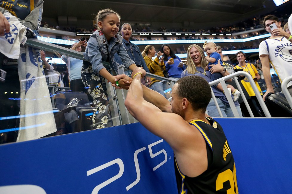 Watch: Steph Curry and daughter Ryan do secret handshake to celebrate  Warriors' win