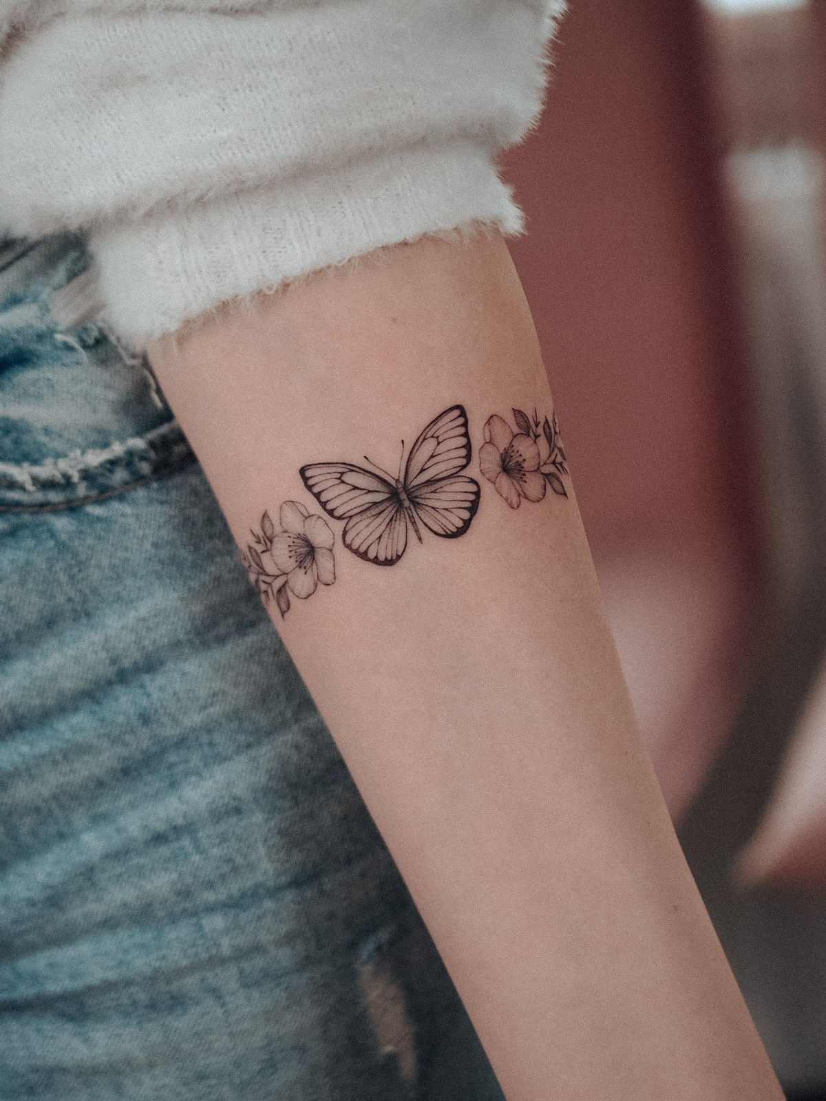 Aggregate 68+ cherry blossom and butterfly tattoo - in.cdgdbentre