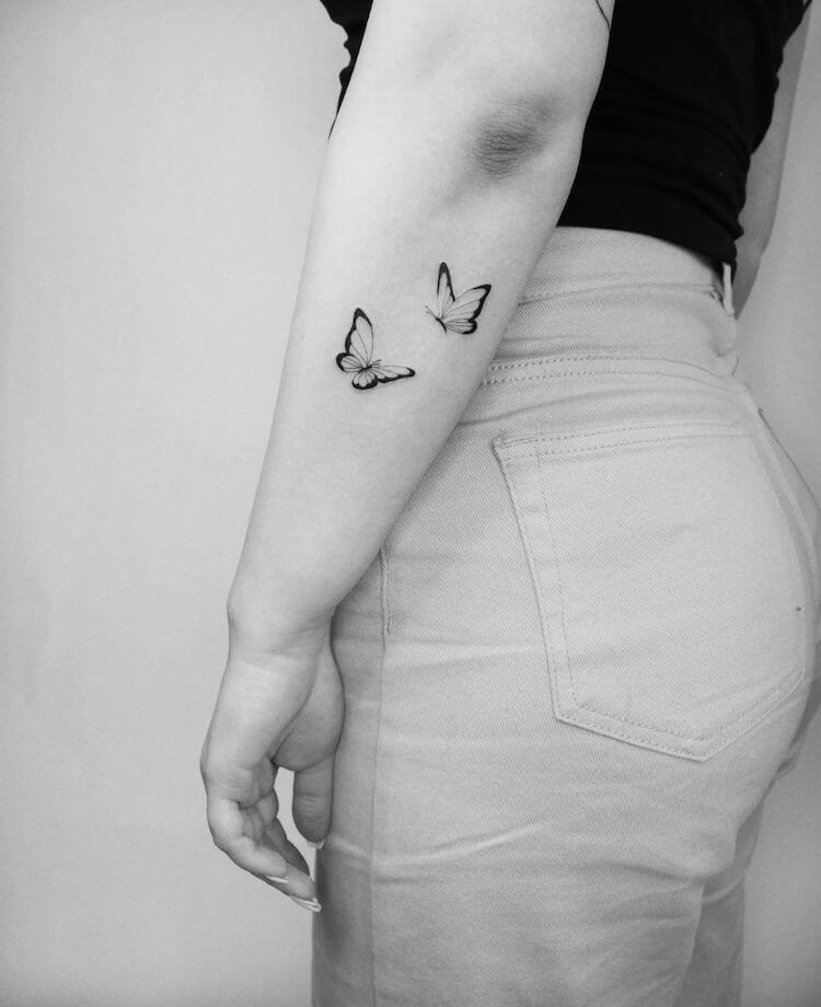 Butterflies on Forearm tattoo