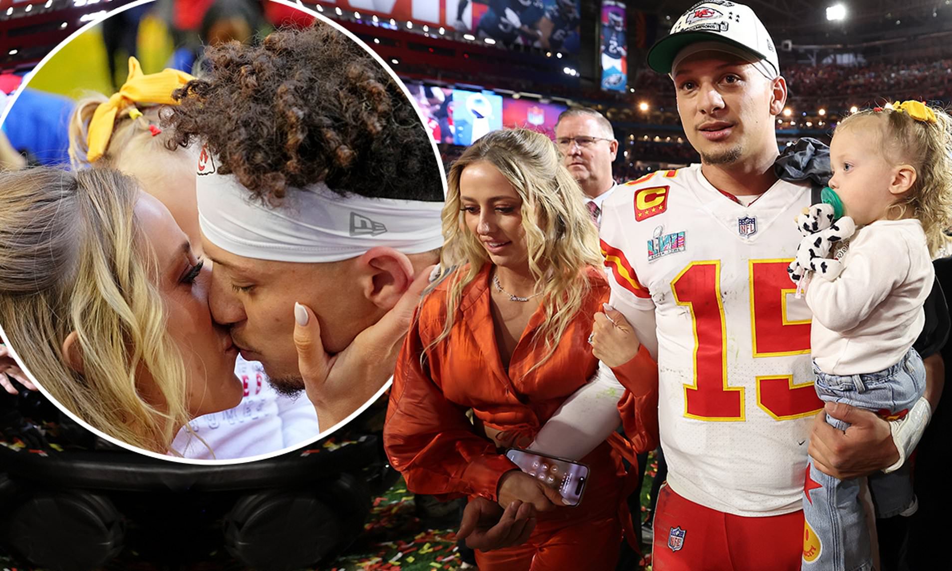 Brittany Mahomes' good luck kiss did the trick! MVP Patrick leads Chiefs to  victory in Super Bowl | Daily Mail Online