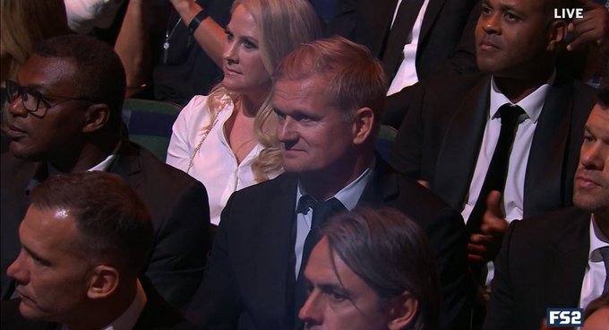 Haaaland's father Alf-Inge looked furious by the outcome