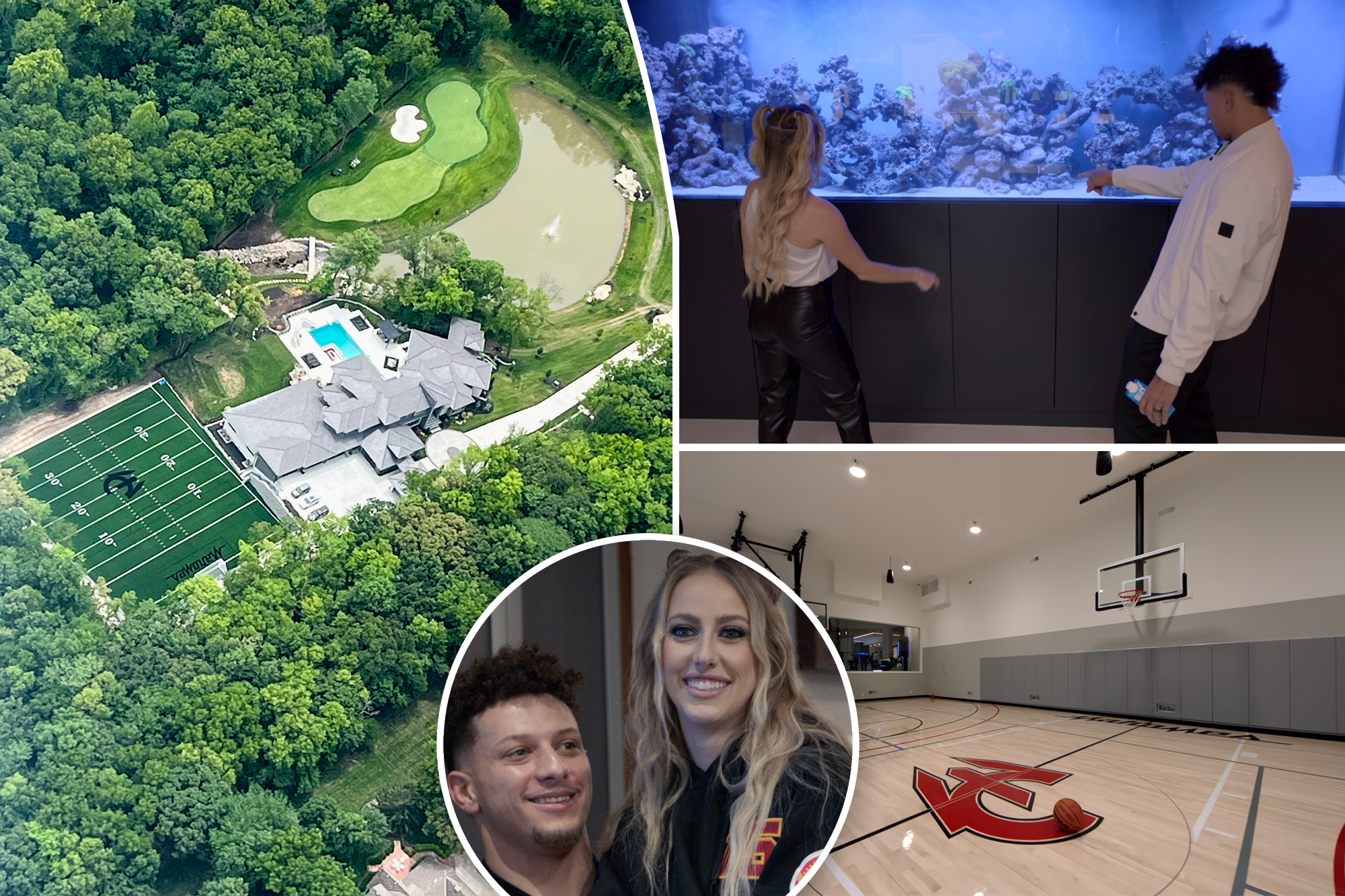 Inside Patrick and Brittany Mahomes' palatial Kansas City estate with  private golf course, football field, more