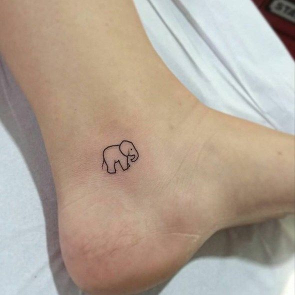 Hình tattoo con voi nhỏ cute