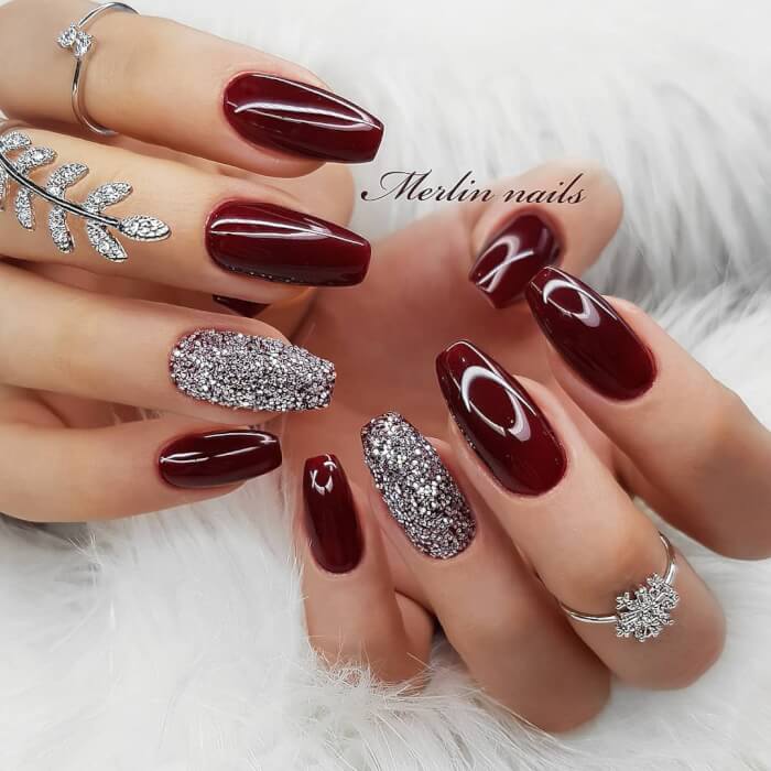 15+ Sultry Burgundy Manicure Ideas To Reveal Your Inner Sexy In Winter - 107