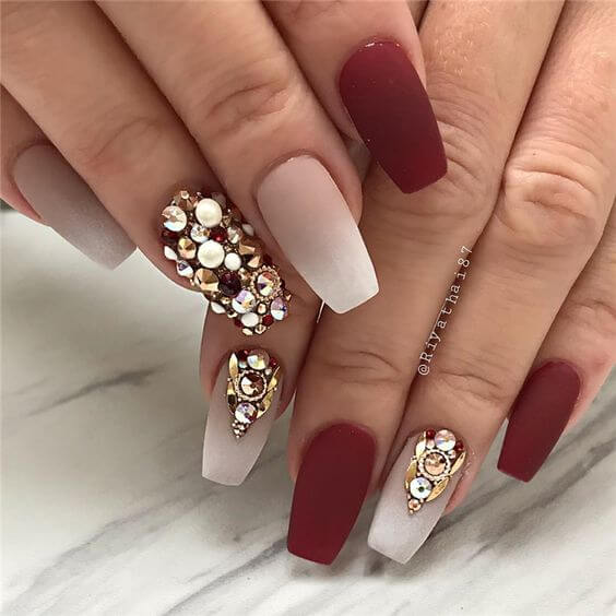 15+ Sultry Burgundy Manicure Ideas To Reveal Your Inner Sexy In Winter - 131