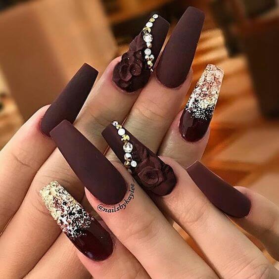 15+ Sultry Burgundy Manicure Ideas To Reveal Your Inner Sexy In Winter - 133