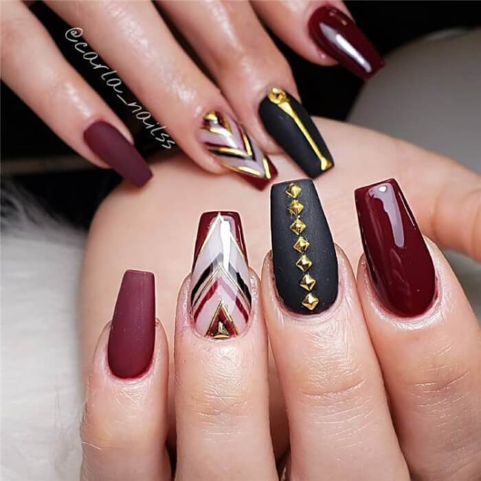 15+ Sultry Burgundy Manicure Ideas To Reveal Your Inner Sexy In Winter - 137