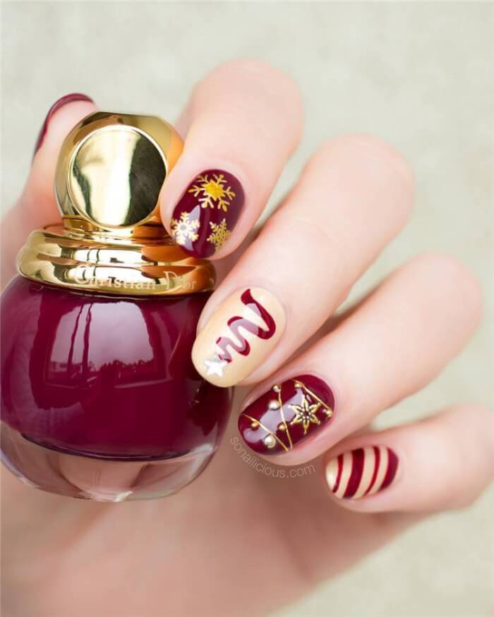 15+ Sultry Burgundy Manicure Ideas To Reveal Your Inner Sexy In Winter - 139