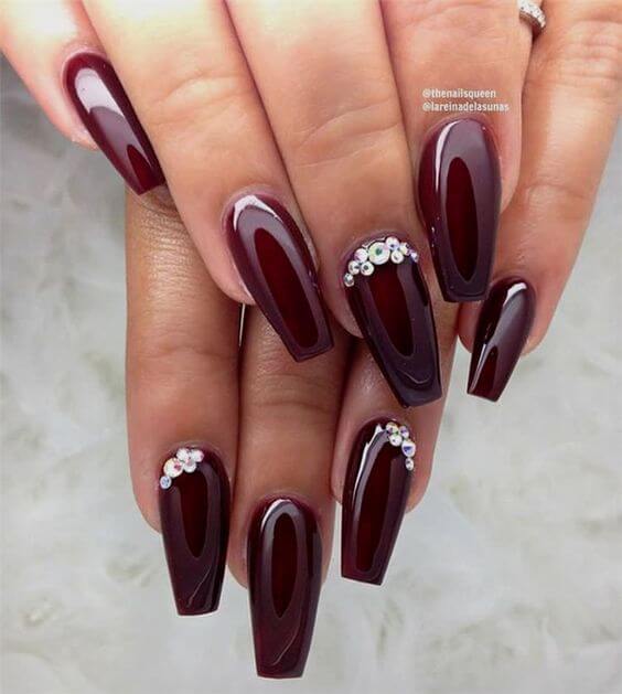 15+ Sultry Burgundy Manicure Ideas To Reveal Your Inner Sexy In Winter - 115