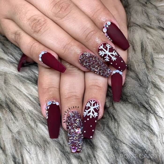 15+ Sultry Burgundy Manicure Ideas To Reveal Your Inner Sexy In Winter - 119
