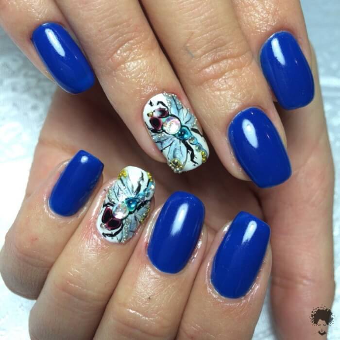 20+ Gorgeous Navy Nails For A Refreshing Manicure - 155