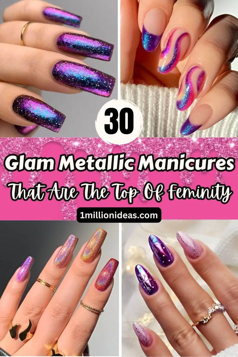 30 Glam Metallic Manicure Looks That Are The Top Of Feminity - 191
