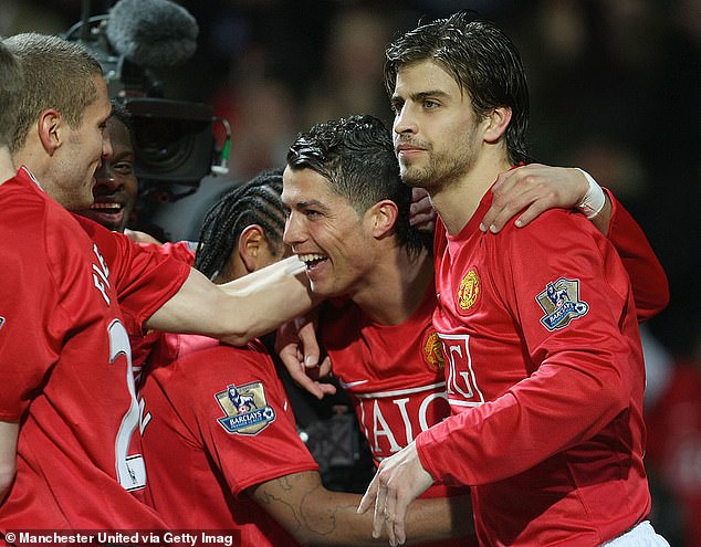 The Spaniard (R) was briefly team-mates with Cristiano Ronaldo at Manchester United