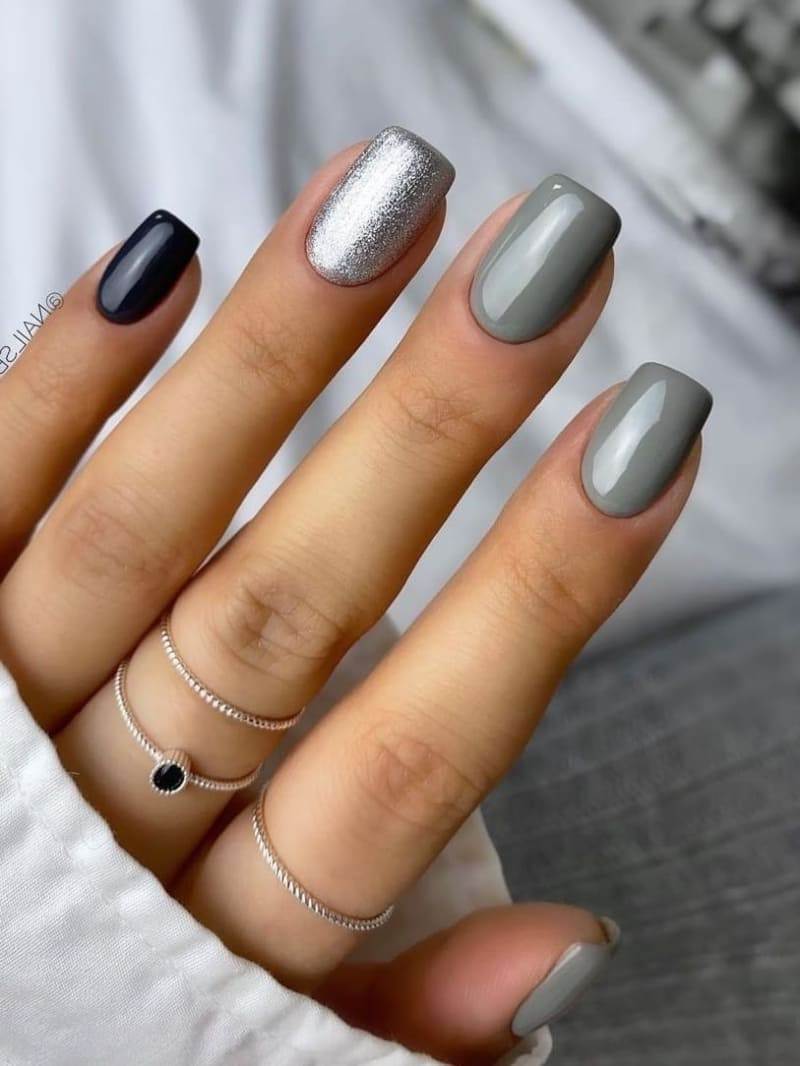 Be A Model: 30 Grey Nail Ideas Too Chic To Pass - 211