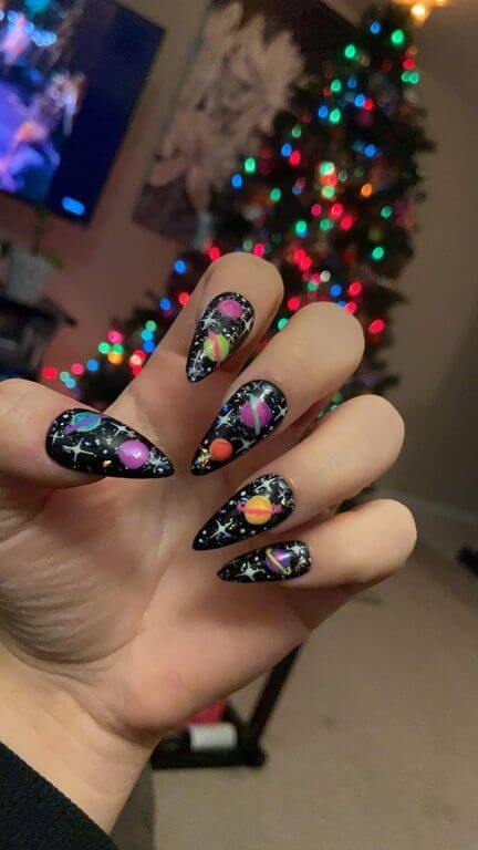 Hold The Sky In Your Hand With 34 Mesmerizing Star Nail Ideas - 275