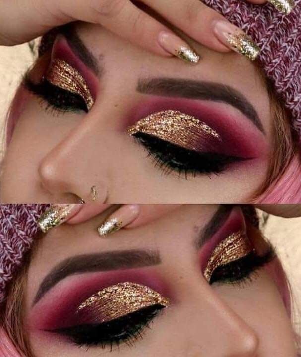 Pin by Diana Tobón on Maquillaje | Eyeshadow makeup, Glitter makeup ...