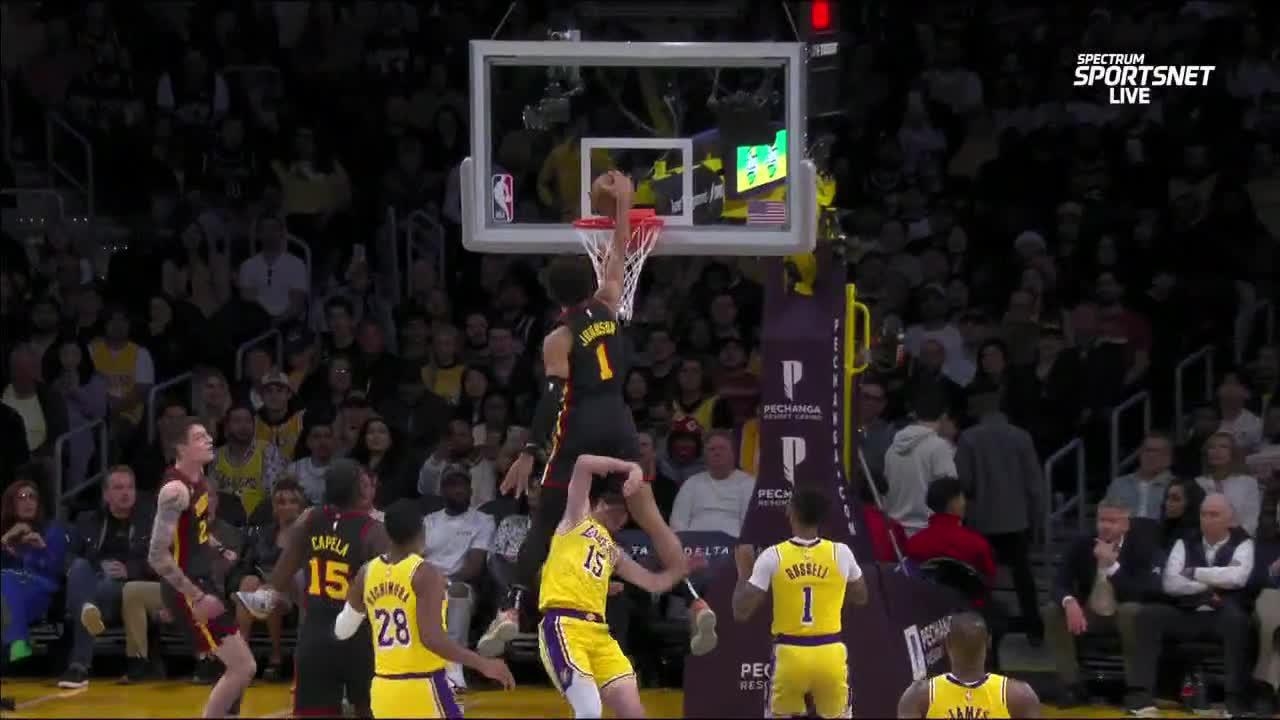 Jalen Johnson leaps over Austin Reaves for electric dunk - Stream the Video  - Watch ESPN