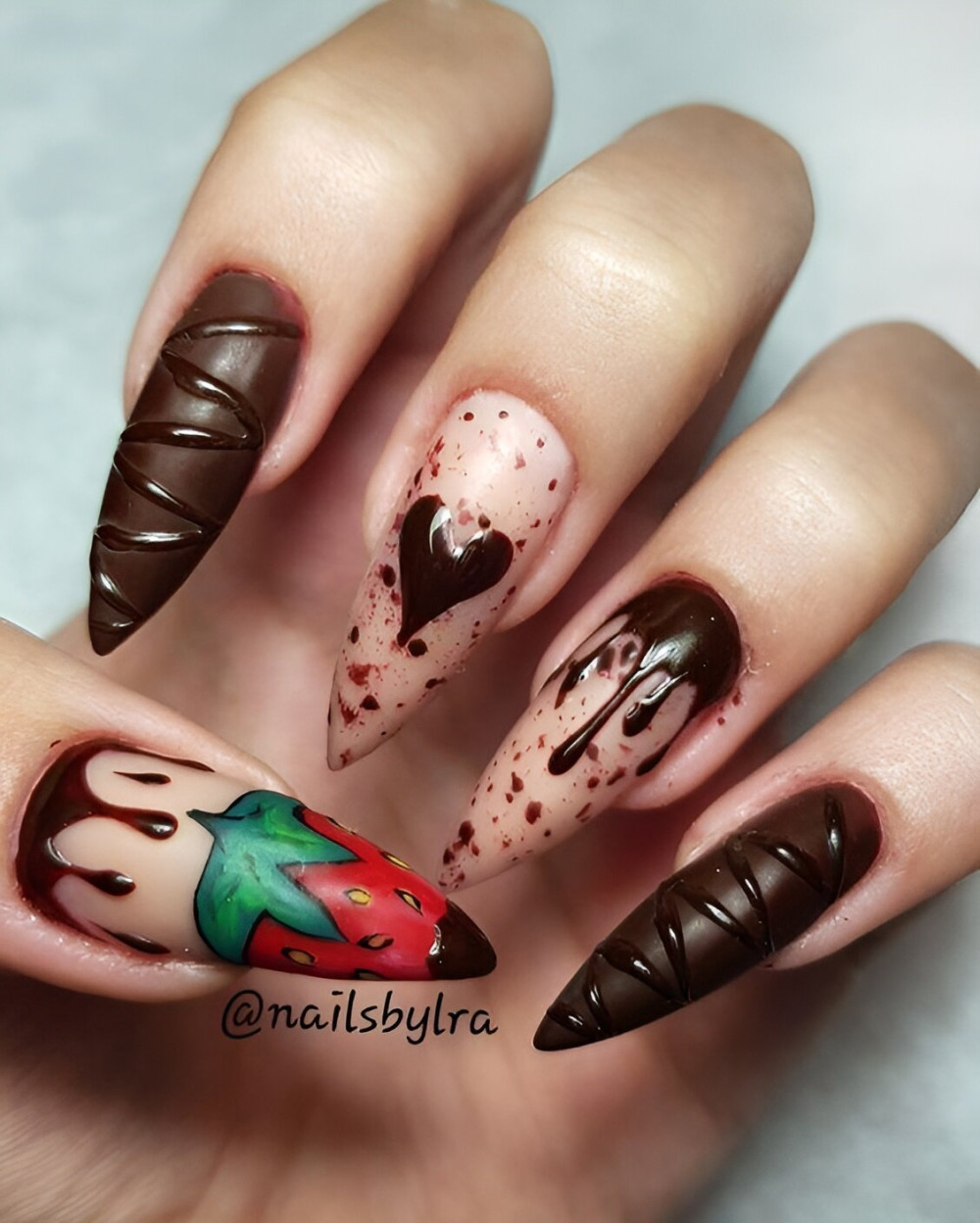 35 Chocolate Nail Art Designs That Are Sweeter Than Candies - 259