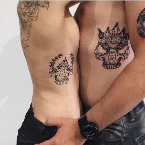 Skull King and Queen Tattoo