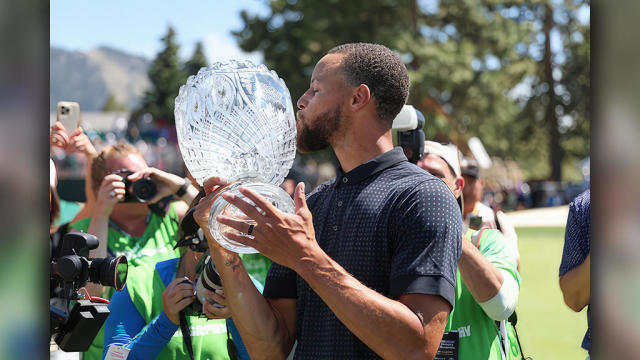Stephen Curry closes with eagle, wins celebrity golf championship at Lake  Tahoe - CBS San Francisco