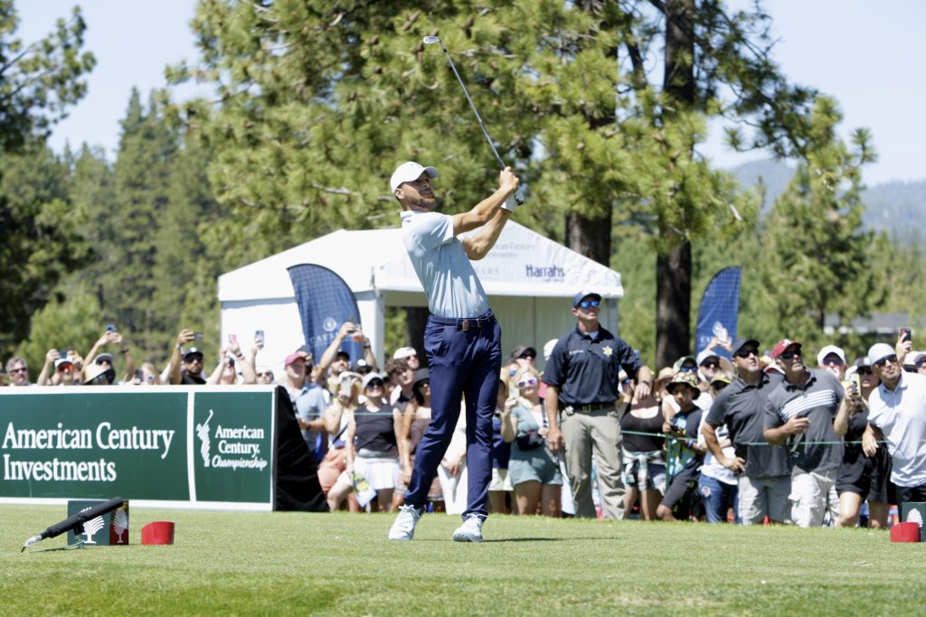 Curry drains hole-in-one to keep lead at American Century Championship |  TahoeDailyTribune.com
