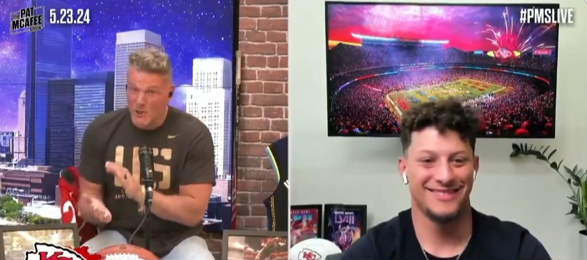 The superstar QB chatted to Pat McAfee