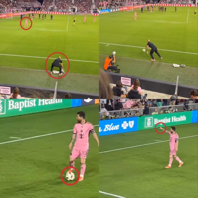 Messi acted unexpectedly when his bodyguard threw the ball to him, fans praised him when they learned the reason behind it - Photo 3.