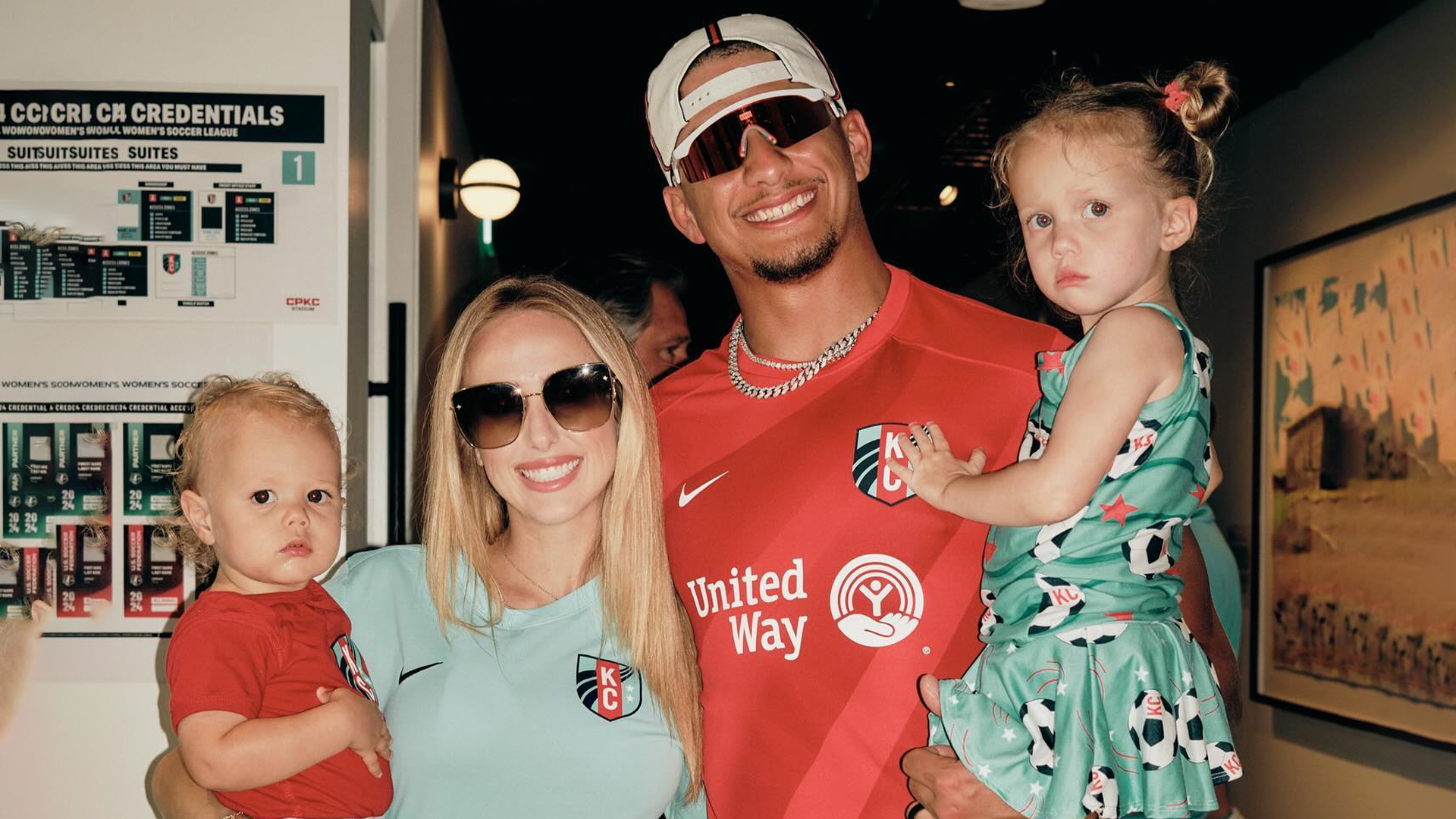 Patrick Mahomes and his wife, Brittany, had an action-packed weekend as the couple and their two kids - 18-month-old Patrick "Bronze" Lavon III, and daughter Sterling Skye, 3 - went to a Kansas City Current game