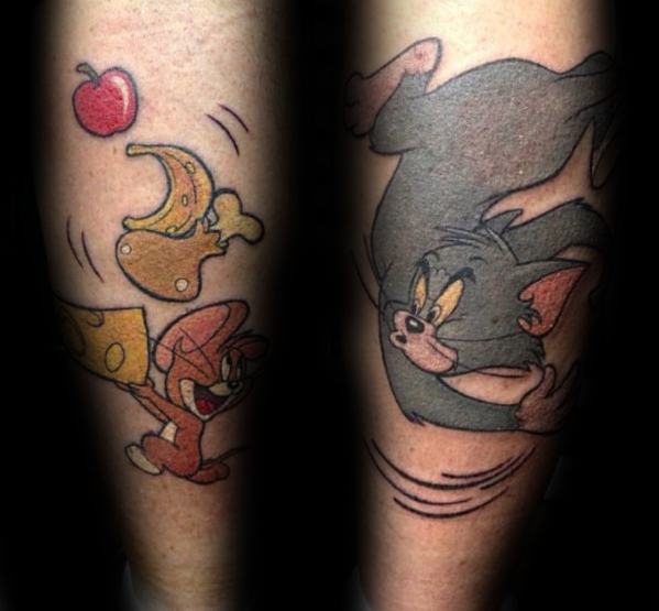 Awesome Tom And Jerry Tattoos For Men