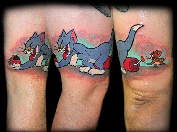 Mens Tom And Jerry Tattoo Ideas