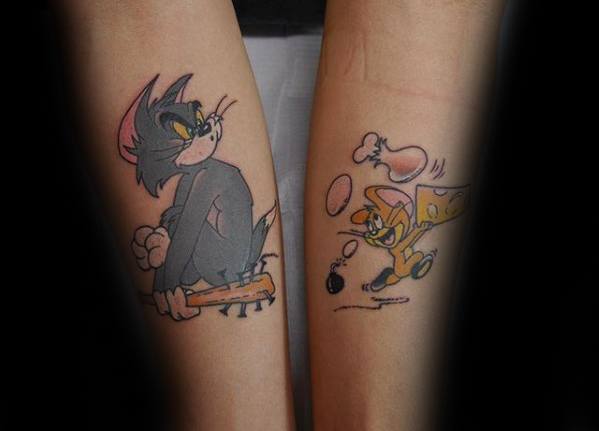 Tom And Jerry Tattoos For Gentlemen