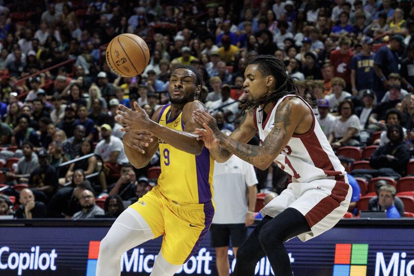 Bronny James' good game leads Lakers' first Summer League win - Los Angeles  Times