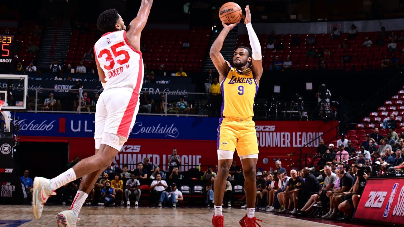 Lakers' Bronny James scores 12 as shots fall in summer league win - ESPN