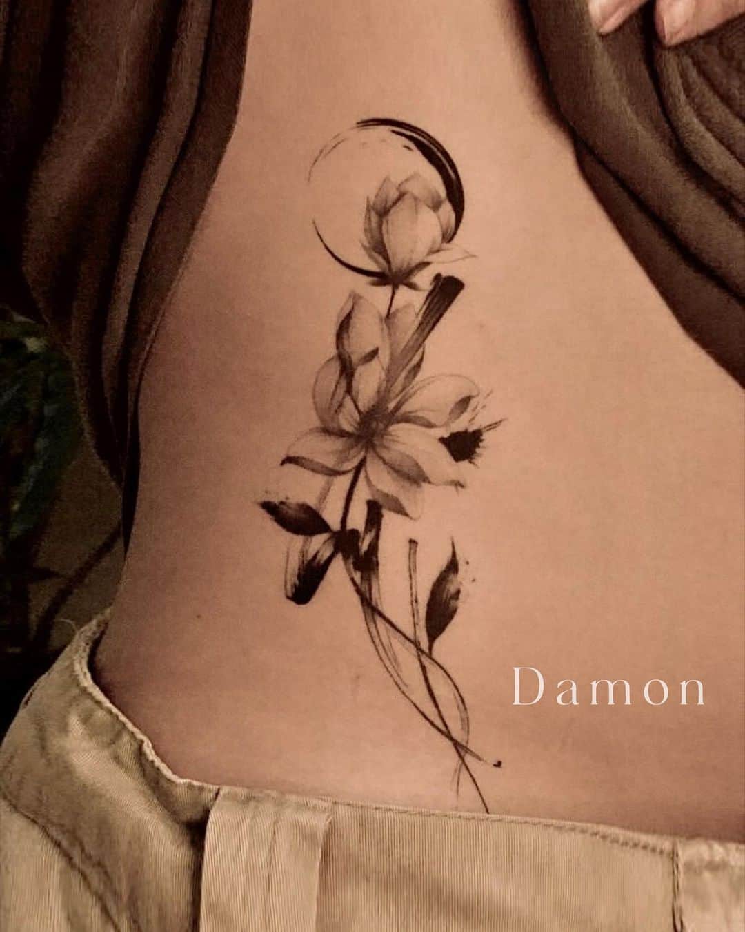 Flower tattoo for women by modoink tattoo