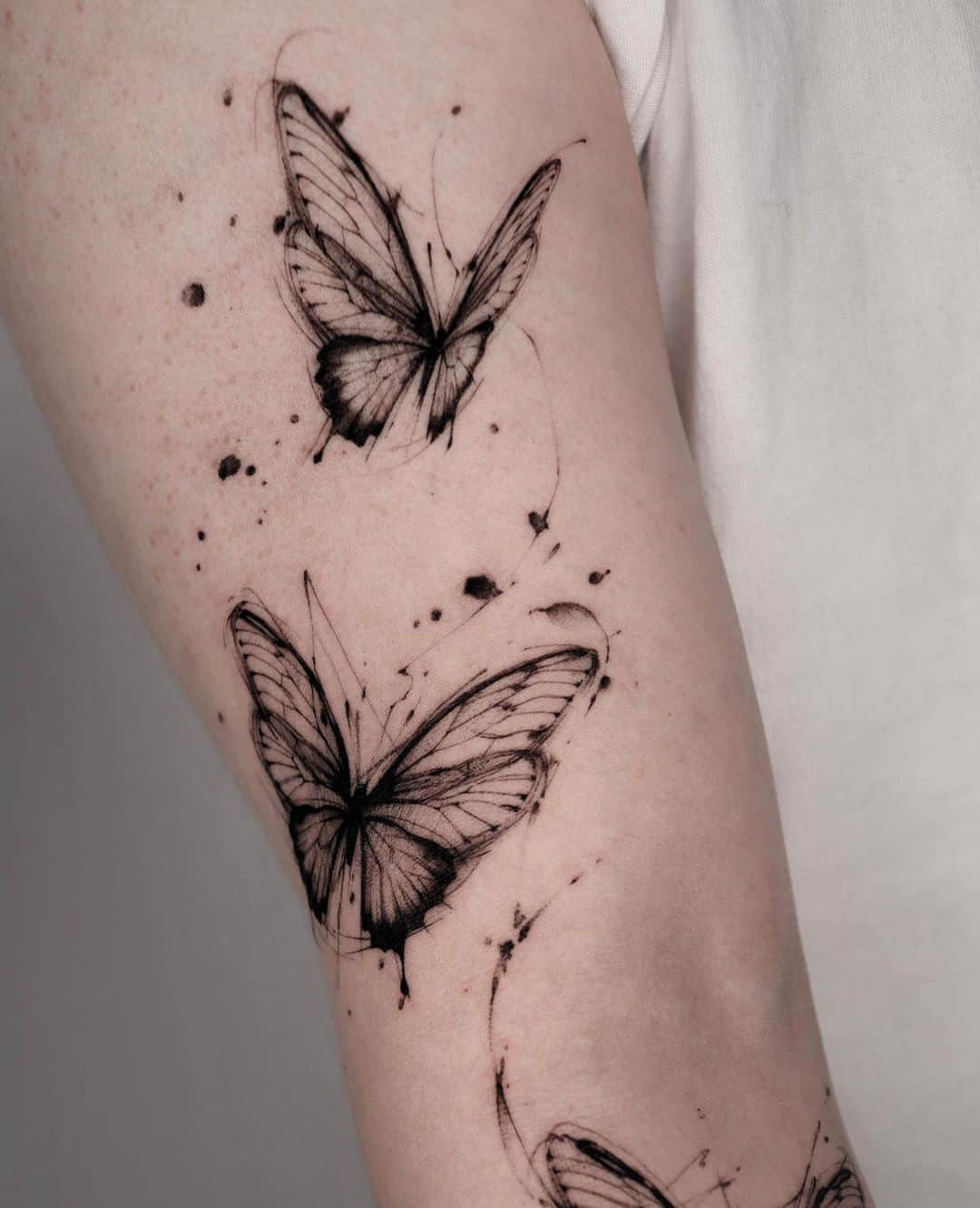 Butterfly tattoos by tattoo chamsae