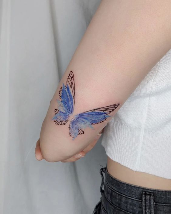 Explore 25 Unique Watercolor Butterfly Tattoo Ideas for 2024: Stunning Designs for Women – Arm, Back, and Hand Styles