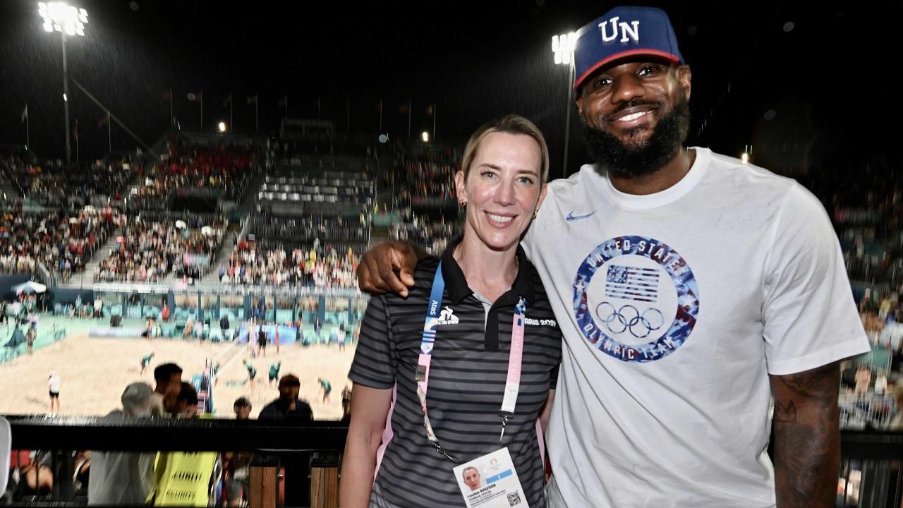 Team USA draws star-powered support at beach volleyball as LeBron James & Pharrell  Williams arrive – FIVB