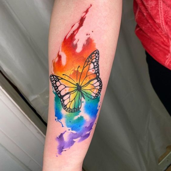 Explore 25 Unique Watercolor Butterfly Tattoo Ideas for 2024: Stunning Designs for Women – Arm, Back, and Hand Styles