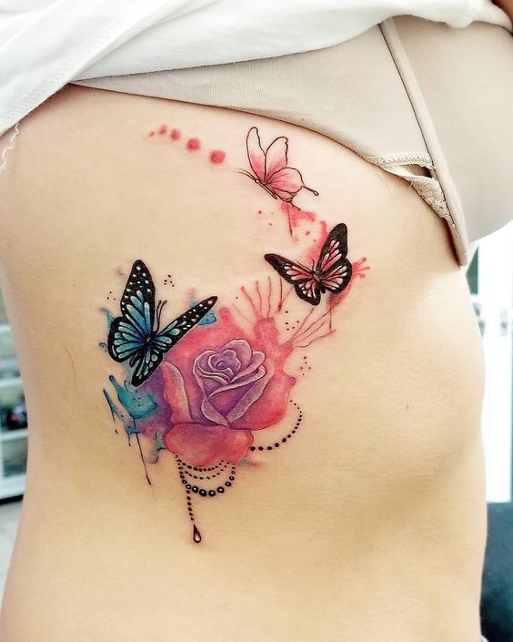 Explore 25 Unique Watercolor Butterfly Tattoo Ideas for 2024: Stunning Designs for Women – Arm, Back, and Hand Styles