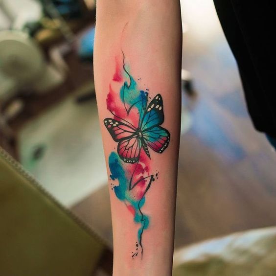 Explore 25 Unique Watercolor Butterfly Tattoo Ideas for 2024: Stunning Designs for Women – Arm, Back, and Hand Styles