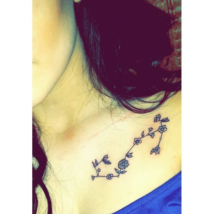 Collarbone Tattoos For Scorpio Zodiac Sign 2