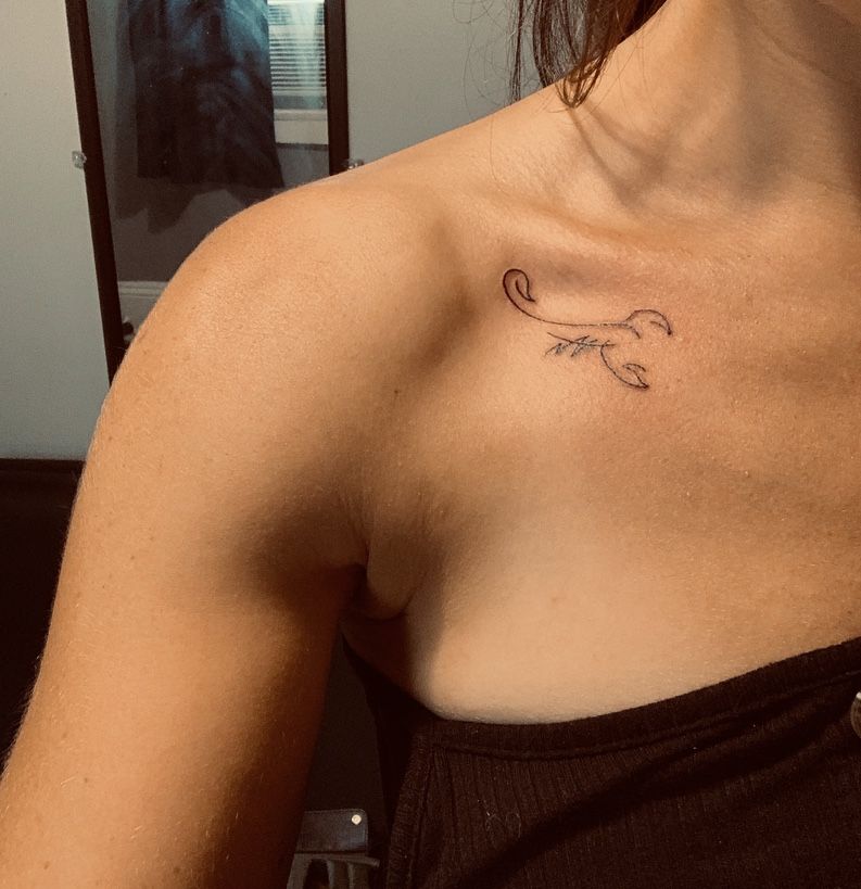 Collarbone Tattoos For Scorpio Zodiac Sign 3