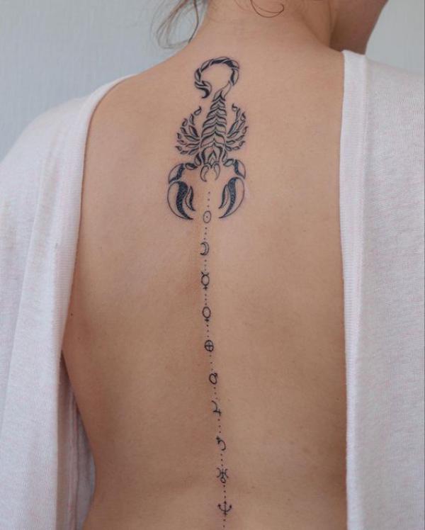 Spine Scorpio Tattoo Ideas 5