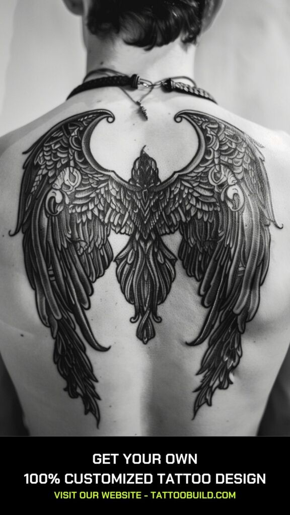 tribal wings tattoo