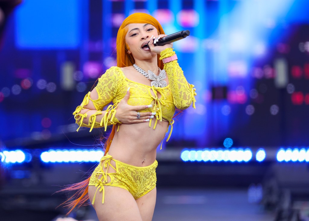 Ice Spice performs live on stage during day one of Wireless Festival 2024 at Finsbury Park on July 12, 2024 in London, England.