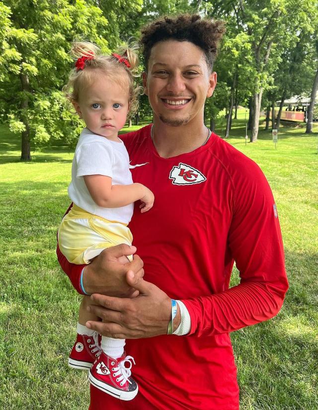 Patrick Mahomes Smiles with Daughter Sterling at Kansas City Chiefs' 'Family Fun Day'