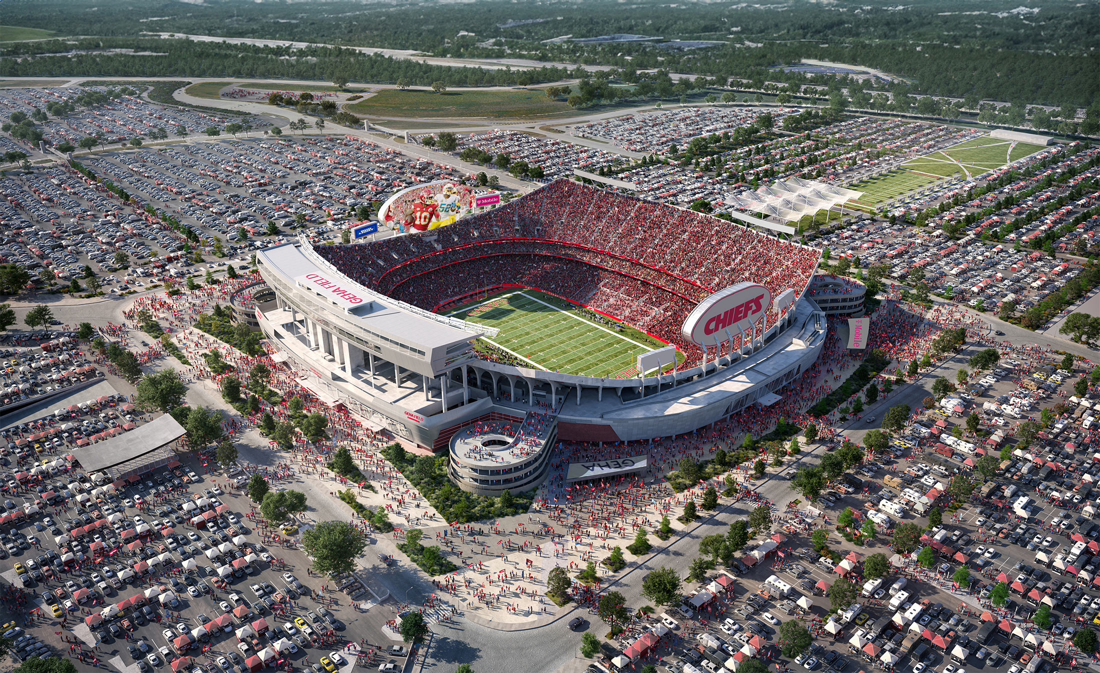 An Arrowhead Stadium rendering concept.