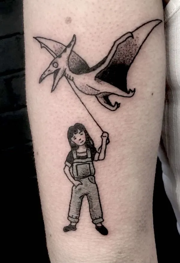 The dinosaur trainer by @matttrusz.tattoo