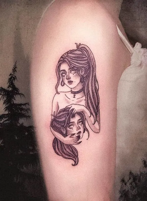 Dark Gemini tattoo by @huamary